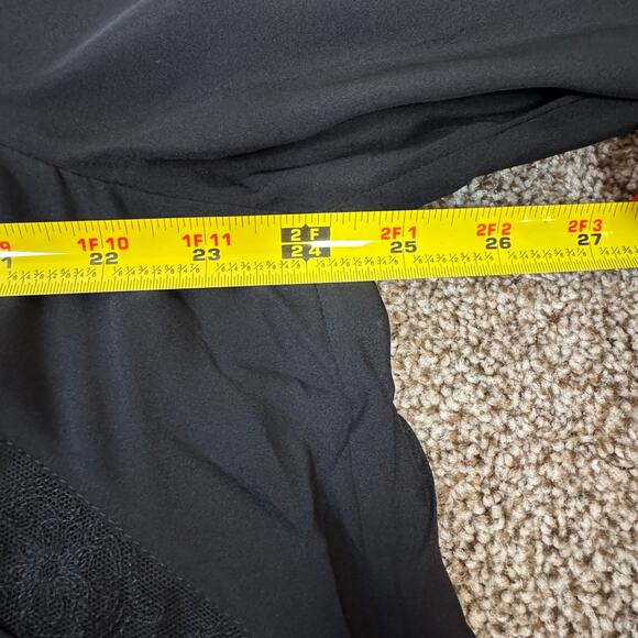 Madewell Lace Inset Mock Neck Long Sleeve Top XL Silk Cami Sheer Goth Whimsy NWT - Picture 10 of 14